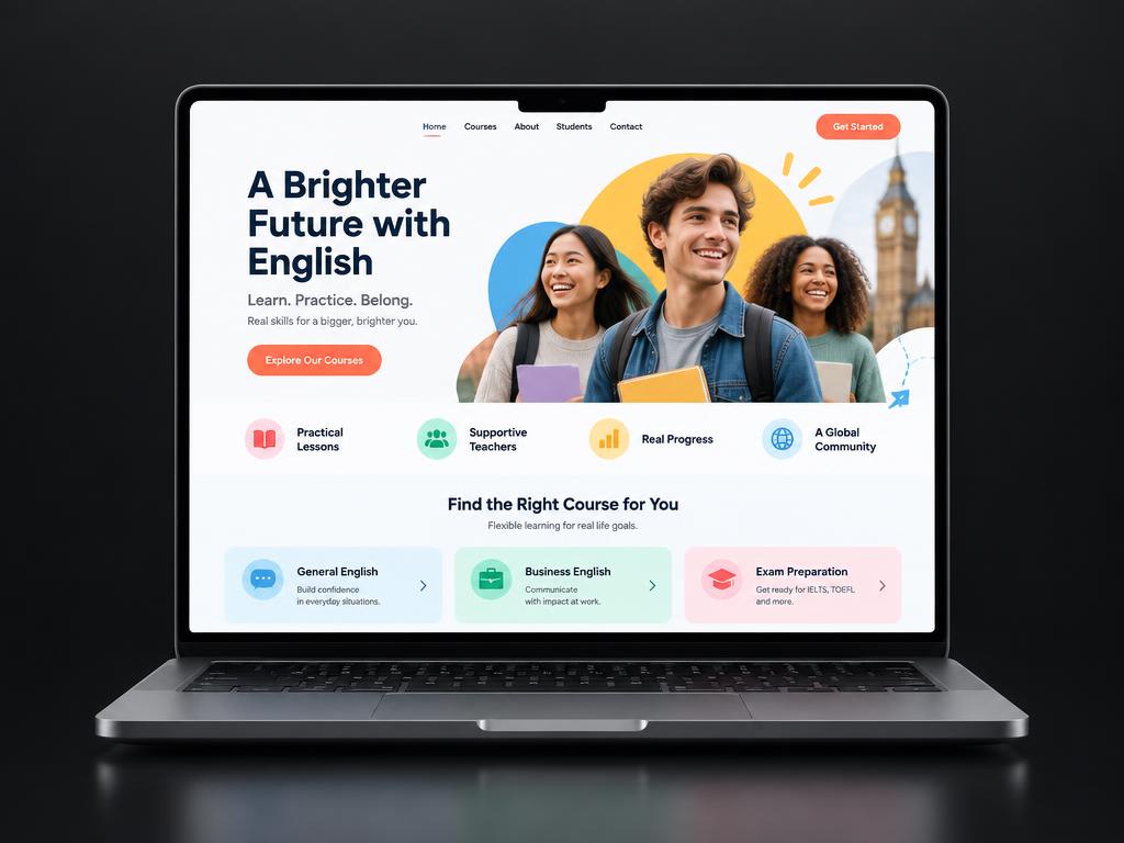 Site criado para Speak Up English